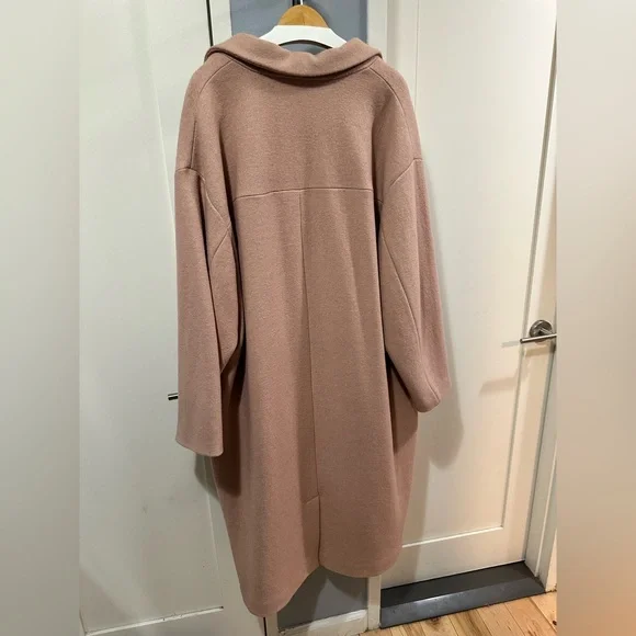 Universal Standard Wool Blend Double Face Long Coat Sz L - Picture 2 of 4